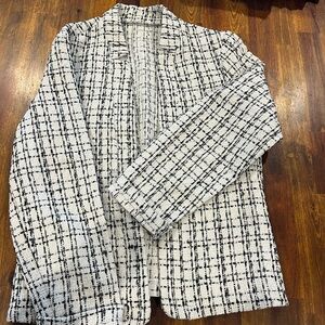 SHEIN Monochrome Tweed Blazer